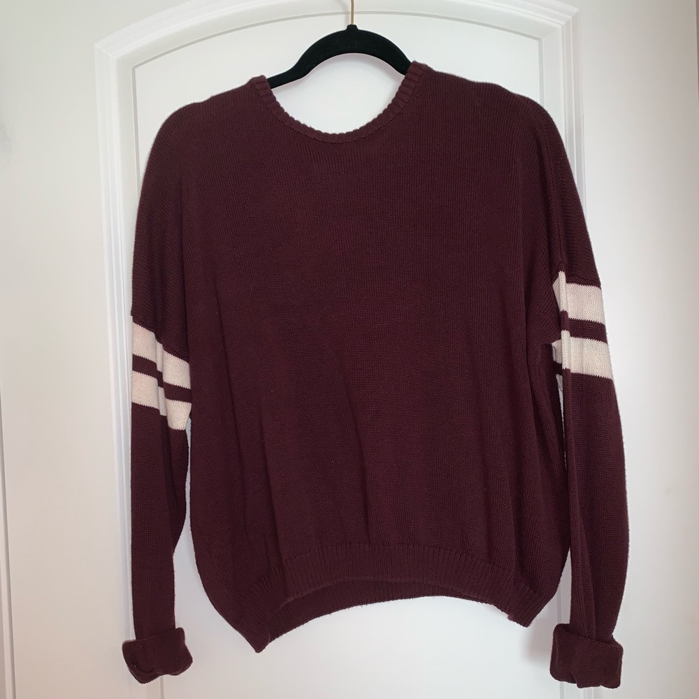 Bandy Melville maroon Veena Sweater